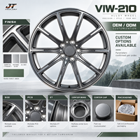 Jantes forgées monobloc à dix branches, finition usinée, 18-22 pouces, 5x112 5x114.3, modèle VIW-210 pour BMW Audi Mercedes-Benz