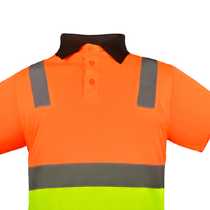 Chemise de travail d'extérieur à séchage rapide, fluorescente, haute visibilité, respirante, pour l'été, avec bandes réfléchissantes - Product Image 4