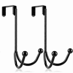 Colgador de puerta metálico de alta calidad con construcción duradera, organizador de almacenamiento con múltiples ganchos para el hogar, la oficina y el baño - Product Image 1