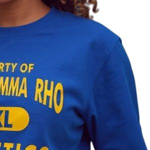 Sudadera con cuello redondo Sigma Gamma Rho Athletics, suéter de forro polar personalizado para hermandades griegas, ropa deportiva universitaria, ropa informal de calle - Product Image 5