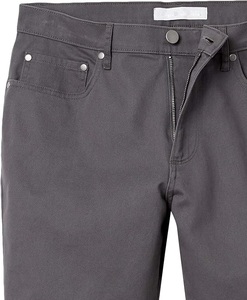 Short en jean pour homme, couleur unie, taille élastique, longueur genou, extensible, respirant, idéal pour la gym et l'entraînement – Collection été - Product Image 3