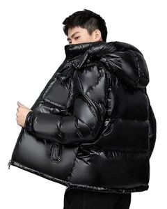 Meilleure vente personnalisé Camouflage dessin animé imperméable réversible tenue décontracté Streetwear bouffant veste à capuche épais hiver brillant hommes - Product Image 3