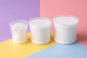 Shivarch <b>Bamboo</b> Stick Cotton Swabs 100 Stems 200 Tips Green Lid <b>Container</b> From Gujarat - Product Image 3