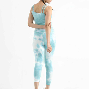 Customized Logo High Quality Lightweight Seamless Breathable Spandex Polyester Stand Neck Drawstring Closure Mid Waist Yoga <b>Set</b> - Product Image 5