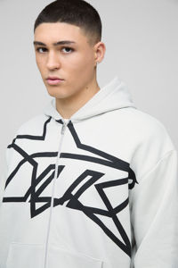 Ventes en gros de sweats à capuche surdimensionnés personnalisés pour hommes, imprimés d'étoiles, 100% coton respirant, saison hivernale, fabriqués au Pakistan, motif 3D - Product Image 6