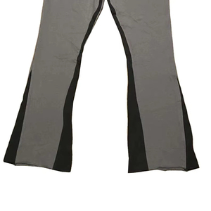 Pantalon de survêtement évasé droit en toile polyester/coton léger, style décontracté taille mi-haute extensible, service OEM, vente en gros - Product Image 6