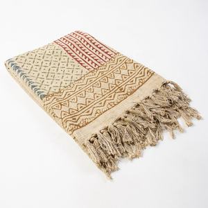 Venta al por mayor bloque de mano impreso tiro sofá cubierta 100% algodón suave sala de estar hogar decorativo - Product Image 5