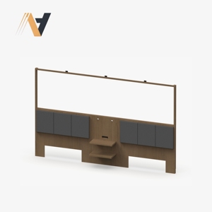 Ensemble de lit de rangement modulaire moderne pour chambre à coucher, surfaces en placage MDF/HPL/LPL, taille Twin XL, pour projets commerciaux, directement de l'usine au Vietnam - Product Image 4