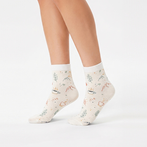 Chaussettes de sport pour femmes, sublimation, qualité supérieure, respirantes, 100% coton, confortables, pour un usage quotidien en été, chaussettes athlétiques pour femmes - Product Image 1