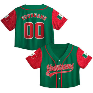 Maillot de baseball personnalisé à col court pour femme, imprimé par sublimation, avec nom d'équipe, logo et numéro, léger et respirant - Product Image 1