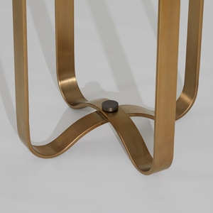 Elegant Brass side table modern interior furniture compact decorative table artisan crafted furniture customization available - Product Image 3
