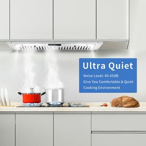 Cappa aspirante da incasso in acciaio inossidabile da 30 pollici, 600 CFM, con controllo touch frontale, per cucina - Product Image 3