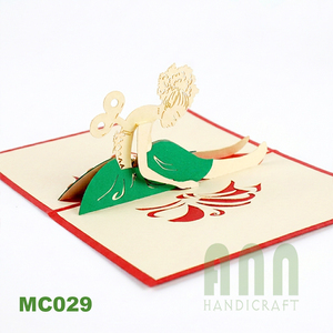 การ์ดอวยพร3D คริสต์มาสแบบป๊อปอัพของที่ระลึกปีใหม่ทำจากกระดาษ 'ขอบคุณ' การ์ดคริสต์มาส - Product Image 1