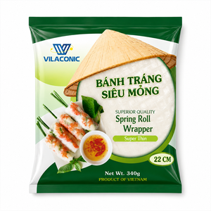 แผ่นแป้งห่อปอเปี๊ยะเวียดนาม ขนาด 22 ซม. บางพิเศษ แบบแห้ง สำหรับปอเปี๊ยะสด อาหารเอเชีย ขายส่ง/ ANNA DO VILACONIC - Product Image 1