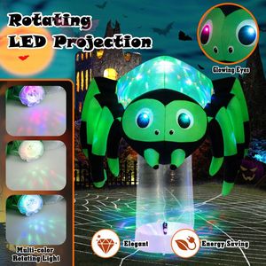 Ragno Gonfiabile di Halloween di 1,8 Metri con Luce Rotante a 3 Colori, Decorazione per Esterni e Giardino - Product Image 4