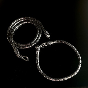 snake chain Bracelet <b>for</b> <b>Men</b> 925 <b>Silver</b> 4mm Style Color Contrast Fine snake chain Link Punk Rock Style - Product Image 3
