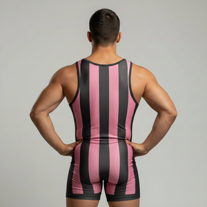 Customized Stripes Design Martial Arts Wear Wrestling Singlets <b>Machine</b> Stitched Bulk Order Premium Sale Fighting Sports Vests - Product Image 5