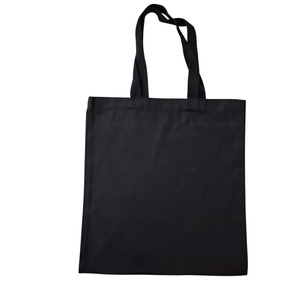 Bolsa de tela no tejida azul, tamaño mediano, con asa larga, para compras, reutilizable, para uso diario. - Product Image 5