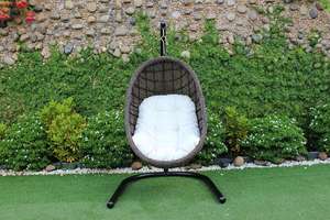Comfortable ATC Furniture RAHM-002 Modern Outdoor Wicker <b>Swing</b> Chair for <b>Patio</b> Terrace Garden Use - Product Image 3