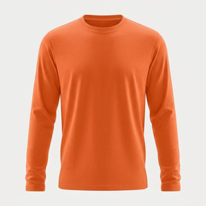 Sweat-shirt thermique en polaire à manches longues pour homme, col rond, bleu uni, pour l'entraînement, vente en gros, faible MOQ - Product Image 5