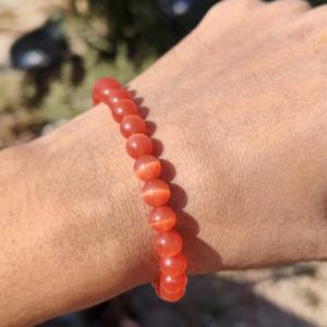 8mm Natural Red Jasper Ball Beads Unisex Luxury Handmade Healing Reiki Gemstone Wood Stretch <b>Bracelet</b> Gift - Product Image 3