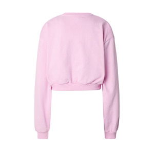 Sweat-shirts courts amples et légers brodés pour femmes OEM, à manches longues, couleur unie, style streetwear, collection automne, tissés, en promotion - Product Image 4