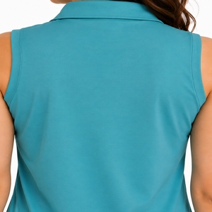 Polo sin Mangas para Mujer, Tela Premium de Secado Rápido, Transpirable, Cómodo, Corte Atlético, Estilo Veraniego, Polo Personalizado - Product Image 6