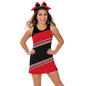 Uniforme de cheerleading personnalisé imprimé en polyester, impression par transfert thermique, vente en gros, uniforme de cheerleader à manches courtes pour adultes et filles - Product Image 4