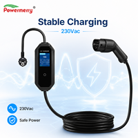 Chargeur EV portable 3,5 kW 16A Mode 2 230Vac IP67 avec protection contre les fuites RCD, écran LCD et courant réglable pour usage domestique