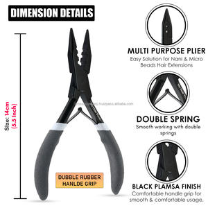 Kit d'outils d'extension de cheveux de qualité supérieure pince à sertir et ensemble de pinces à sertir ensembles d'outils de boucle de traction de cheveux en acier inoxydable - Product Image 4