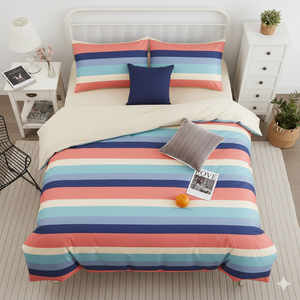 Ensemble de literie abordable, taille King, en microfibre, drap plat, drap-housse, 2 taies d'oreiller - Product Image 3