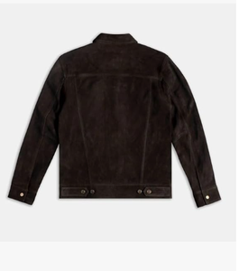 <b>Men</b> s <b>Brown</b> <b>Suede</b> Shirt <b>Jacket</b> Turn-down Collar Button Closure Casual Regular Fit Autumn Wear Classic <b>Suede</b> Leather <b>Jacket</b> - Product Image 2
