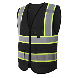 Chaleco de seguridad de grado industrial con tiras reflectantes de alta visibilidad, ropa duradera para obras de construcción, para topógrafos e ingenieros de campo - Product Image 3