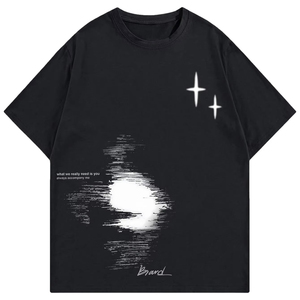 Camiseta de hombre oversize de corte holgado con hombros caídos, manga corta, de algodón, estilo casual y streetwear - Product Image 1