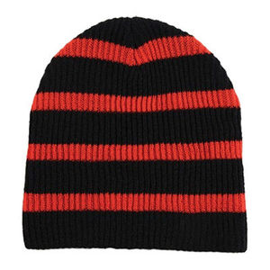 High Quality Stripe Thick Knit Jacquard Beanies Cap Customize Logo and Colors Beanie Caps Made OEM Service Windproof Cap - Product Image 2
