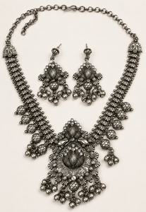 Bulk Order Zircon Lovers Indian Boho Jewelry Set for Women <b>Wedding</b> Engagement Necklace and Earrings Gift for Her Direct Factory - Product Image 6