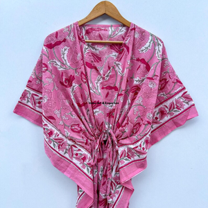 Wholesale Hand Block Printed Cotton Kaftan Block Printed Cotton Beach Kaftan Women Party Dress Wear Night Maxi Dress - Product Image 3
