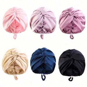 Turban en satin soyeux de haute qualité pour femmes, réglable, multifonctionnel, pour l'extérieur, soin des cheveux, foulard tendance - Product Image 2
