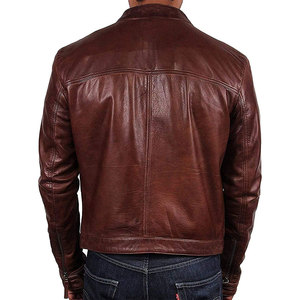 <b>Top</b> Selling New Arrival Men Winter Genuine <b>Leather</b> Jacket with Stand Collar and Fur Trim <b>High</b> Quality Outdoor Custom - Product Image 2
