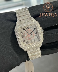 Montre en acier inoxydable avec verre en moissanite haut de gamme, style célébrité, idéale pour les soirées en boîte de nuit – Qualité supérieure – Offre spéciale - Product Image 1