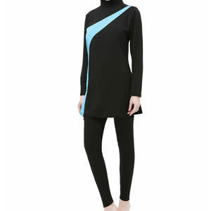 Customize Muslim Swimwear Women Modest <b>Full</b> <b>Coverage</b> Burkini <b>Swimsuit</b> Crystal Lightweight 3-Piece Set Quick Dry Islamic High Cut - Product Image 2