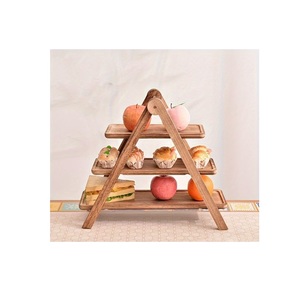 Elegante Soporte para Cupcakes de Madera Hecho a Mano, Exhibidor de Postres de Madera Natural para el Hogar, Panadería, Cafetería y Mesas de Fiesta - Product Image 5