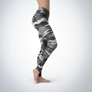 Leggings de Cintura Alta con Estampado de Camuflaje, Leggings Deportivos para Mujer, Tejido Elástico de Spandex y Poliéster, para Todas las Temporadas - Product Image 3