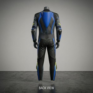 Traje de Motociclismo de Manga Larga para Hombre, Azul, Negro y Amarillo, con Estampado por Sublimación, Transpirable, de Spandex y Nailon, para Todas las Estaciones - Product Image 6