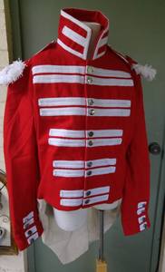Red Historical Style <b>Men</b> Coat Uniform <b>Jacket</b> With <b>Fur</b> Trim Shoulder Reproduction 1839-55 40th Foot Tunic Coats - Product Image 2