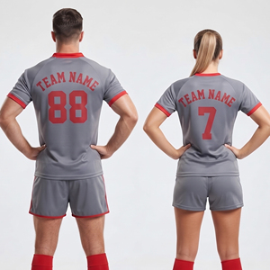 Custom Rugby Uniform Custom Team Sportswear <b>Jersey</b> and Shorts Set Moisture-Wicking UV Protection <b>Football</b> Uniforms Unisex - Product Image 2