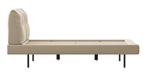 Modern PU Leather Upholstered Japanese Japandi Style <b>Bed</b> King <b>Size</b> Tufted Headboard Midcentury Style Soft <b>Bed</b> Frame - Product Image 4