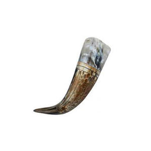 Matériel organique durable, forme géométrique, corne d'animal sculptée, artisanat de Noël en provenance de l'Uttar Pradesh par Kiswah KC-DH-736 - Product Image 3
