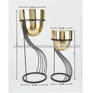 Attractive <b>Brass</b> Antique Gold Planters <b>Stand</b> With Different Sizes Metal <b>Plants</b> <b>Stand</b> for Indoor and Outdoor Decor Floor Planters - Product Image 4