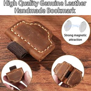 Wholesale High Quality Rustic artistic leather maple leaf <b>bookmark</b> shape crafted from durable leather for sale in low price - Product Image 6
